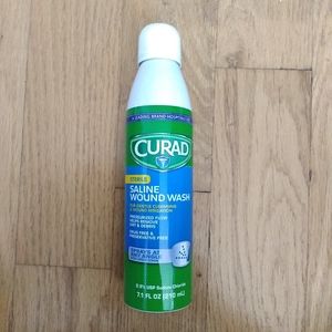 2 containers of Curad Sterile Saline Wound Wash